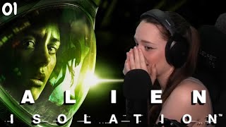 (First time playing) I'M SCARED 😭 | Alien Isolation - Part 1 | Let's Play (HARD MODE)