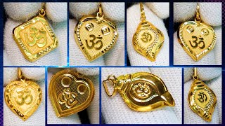 om gold pendant designs with price \\ om pendant