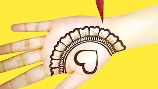 New Eid mehndi designs| Simple heart mehndi design| Latest Eid mehndi video| front hand mehndi |