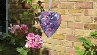 Sienna Glass 12 cm Blue-Pink Heart