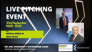 UEZ Investment Readiness: Pitching Opportunities - Live 7 Minute Presentations (23/09/20)