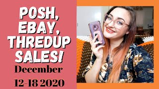 What Sold On Poshmark, Ebay, and Thredup | December 2020 | Part Time Reseller