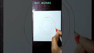 How to draw 3d letter 'o' | Easy 3d letter drawing |#shorts