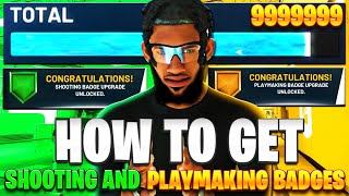 THE FASTEST WAY TO GET PLAYMAKING & SHOOTING BADGES ON NBA 2K22! BEST METHOD ON NBA 2K22!! NO GLITCH