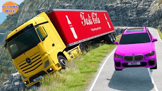 Cars vs Cliff Road - BeamNG.drive