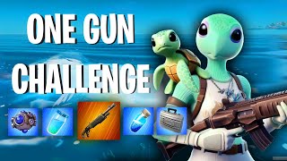 1 Gun Challenge - Fortnite Battle Royal 🐢 ft. Turtle of Week 1: Jamesbeam