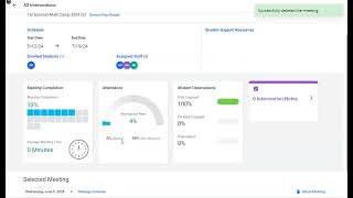 Deleting Meeting Dates in MTSS Interventions in Unified Insights