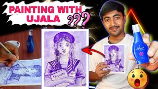 Drawing a Cute girl with UJALA / Ujala se Drawing / Beautiful girl drawing with UJALA