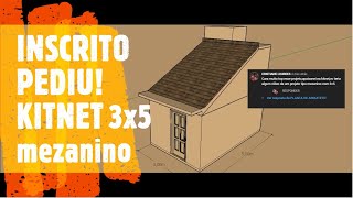 KITNET 3x5m COM MEZANINO