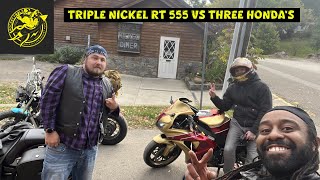 TRIPLE NICKEL 555 VS THREE HONDA'S | FIRST TIME RIDING