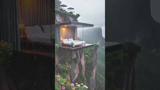 Rainy Escape: Cabin in Green Mountains, Serene Valley View, and Gentle Rain #relax #rain