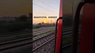 Sunset view #train #indianrailways