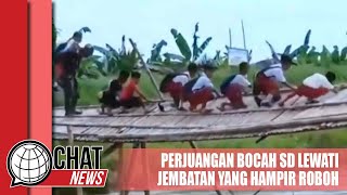 Perjuangan Anak SD Lewati Jembatan Hampir Roboh di Cilacap - Chatnews 17 Januari 2024