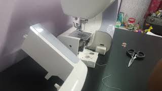 JANOME 2049- cara pasang benang mesin, cara masukkan bobbin kedalam sekoci