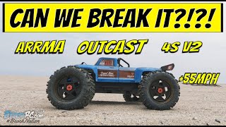 All New Arrma Outcast 4S V2 | Can We Break It Long Jump! | BeachRC Product Review