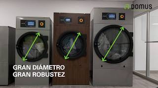 Secadora para lavandería con una puerta ergonómica y grande ES. www.domuslaundry.com