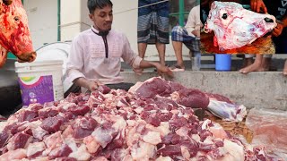 Pleasant Beef/Meat Cutting at Local Meat Market || Expert Butcher Meat Cutting Skills | Beef Cutting