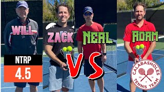 NTRP 4.5 Doubles Match Play - Neal & Adam vs Zack & Will