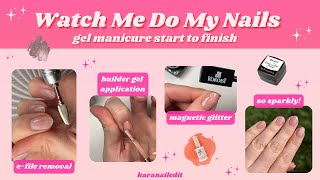 MAGNETIC GLITTER NAILS! ✨ Watch me do my full gel manicure from start to finish!