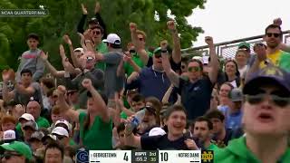 Notre Dame vs Georgetown | 2024 NCAA Men's Lacrosse Tournament | Quarterfinal Highlights