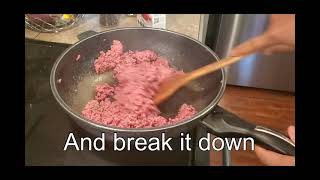 Cooking Meat Sauce Pasta