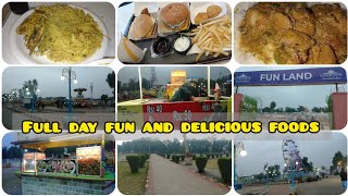 Full day foodie vlog😍 amazing foods, beautiful weather and fun at funland❤️ enjoyed fun ride🎡Vlog#14