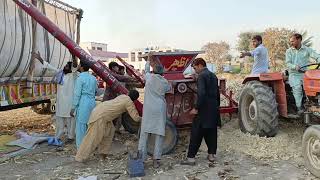 Wheat Thresher _ Tractor _ Paddy Thresher in wheat farming Tractor(1080P_HD)