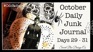 Days 29  -  31 Completed Halloween Junk Journal Flip Through October Daily Halloween #oddtober23