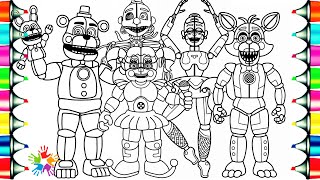 Five Nights at Freddy's New Coloring Pages / How To Color Sister Location FNAF / NCS Music