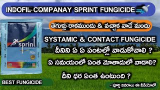 indofil sprint fungicide || అన్ని పంటల్లో ముందుగా వచ్చే తెగుళ్లను నివరించండి ఇలా...