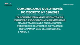 COMUNICADO DE RECESSO PARLAMENTAR CÂMARA MUNICIPAL DE AÇAILÂNDIA