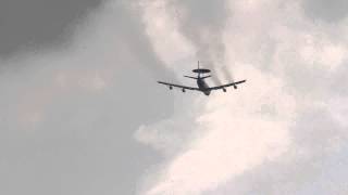 NATO Boeing E-3A Sentry (707-300) LX-N90446 low approach at Bremen 02.07.2013