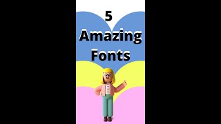 5 Amazing Fonts | shorts | designing