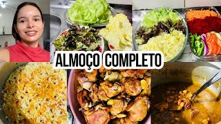 Vlog Almoço rápido e completo - Fiz almoço pra semana.