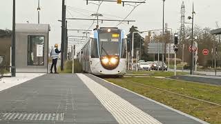 Arrivé d'un Citadis dualis a Bois Briard sur le T12