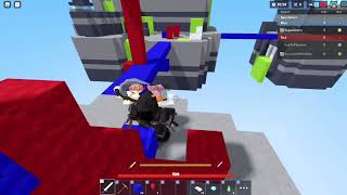 Another intense 1v2 in roblox bedwars!!