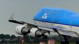 ✈KLM Boeing 747-400 - Majestic takeoff at Amsterdam Schiphol Intl. Airport