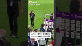 la reacción de cristiano con un hincha al quedar eliminado