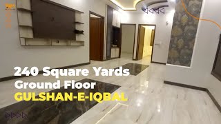 Spacious 240 Sq Yards Ground Floor For Sale in Karachi | Block 1 Gulshan-e-Iqbal