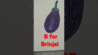 How To Draw A Brinjal 🍆 #shorts #drawing #art #youtubeshorts