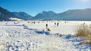 Schliersee: Schlittschuhlaufen im Eis (in 4K)