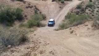 K and the FJ heading to Saguaro Lake