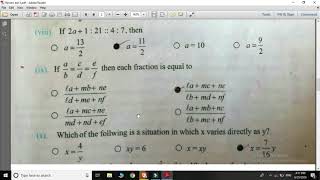 MATH GRADE 10 LEC#56 REVIEW EXE#3 MCQ'S( Q# 1,2,3 & 4)