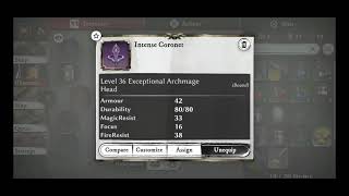 Warhammer Odyssey: My Archmage DPS current Gears/Stats/Skills Build. (Day 3)