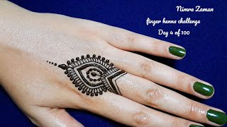 Day 4 of Finger henna design challenge | simple easy mehndi design for beginners