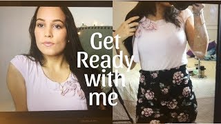 Get Ready With Me For Work- Hair, Makeup, & Outfit(Office Attire)