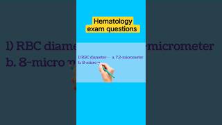 Hematology exam questions and answers #hematology #labstatus #trendingvideo #viralvideos