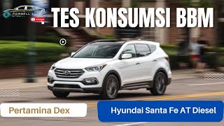 Test Konsumsi BBM Hyundai Santa Fe AT Diesel