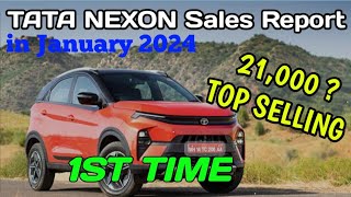 Tata Nexon Sales Report in January 2024 || Top 25 Best Selling Cars in January 2024 || Tata sales