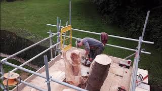 Day 1 - Our Cherry Tree being Carved